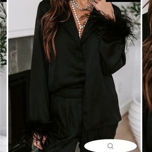 Vici Feather Trim Top